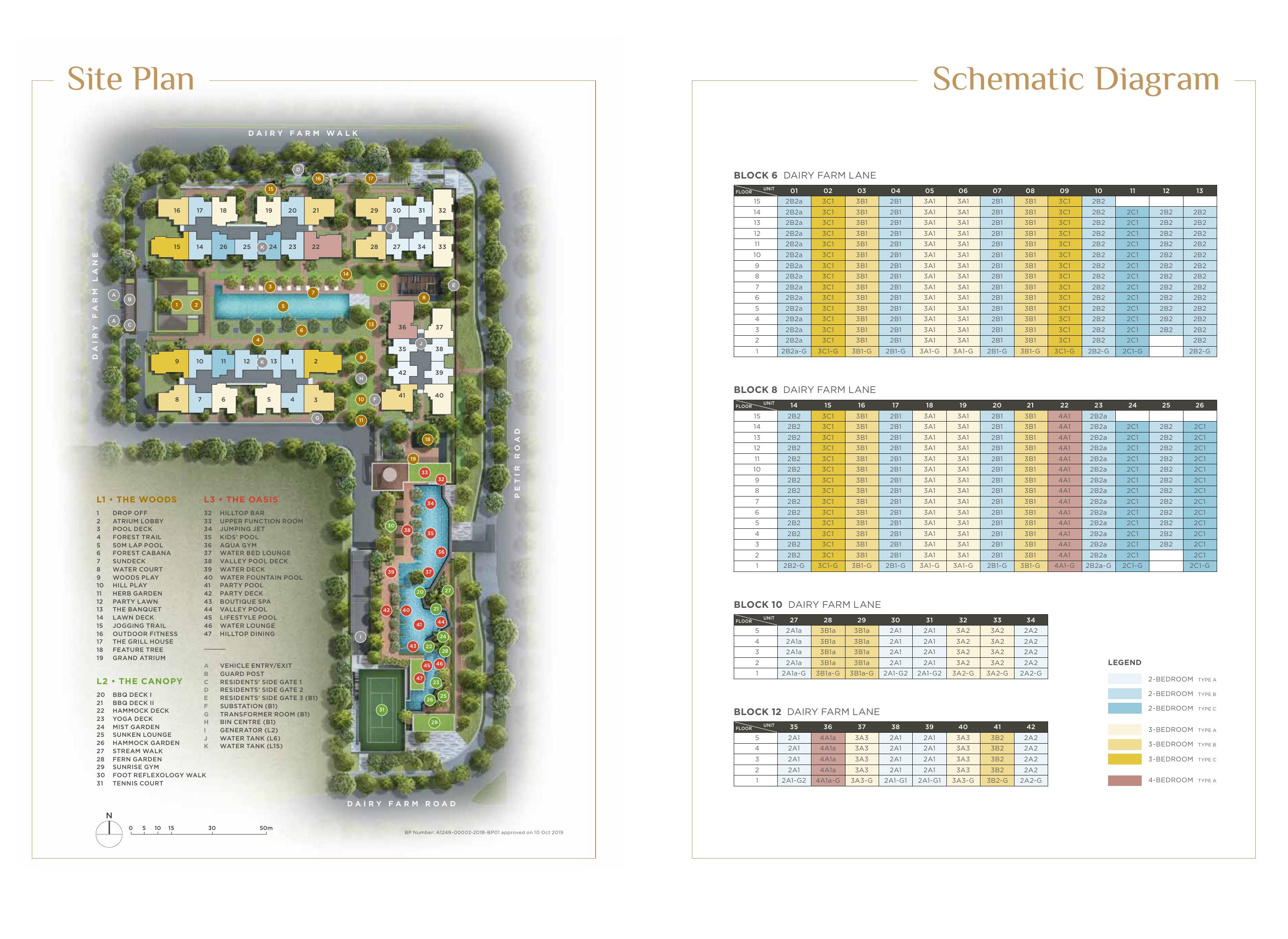 Dairy Farm Residences site plan and schematic diagram