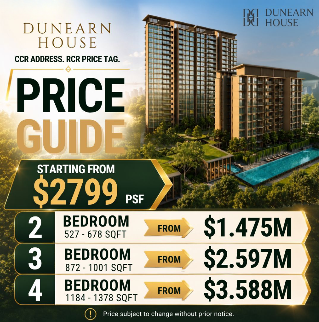 Dunearn House price guide with indicative starting prices