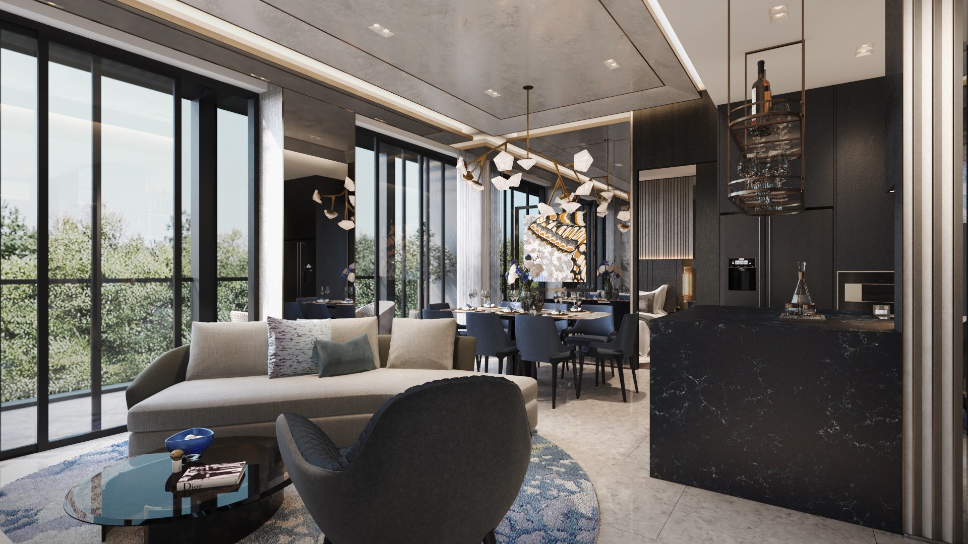 Jervois Prive 4-bedroom living room