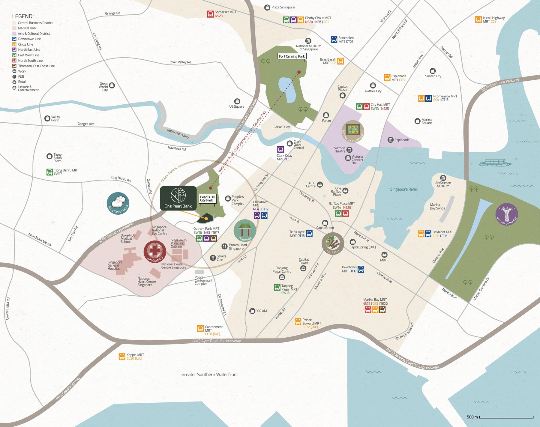 One Pearl Bank location map