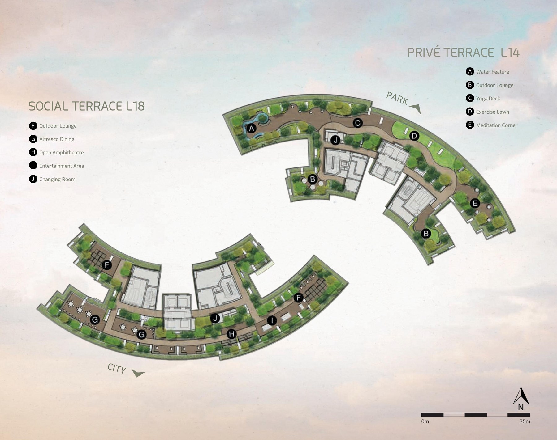 One Pearl Bank social terrace plan