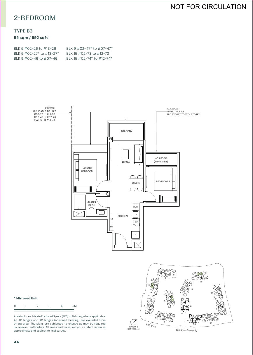 Parktown Residence 2-Bedroom floorplan 3