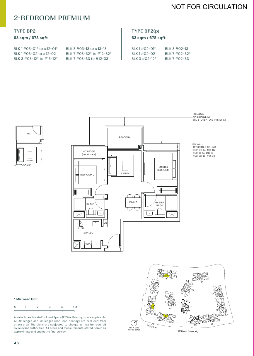 Parktown Residence 2-Bedroom floorplan 5