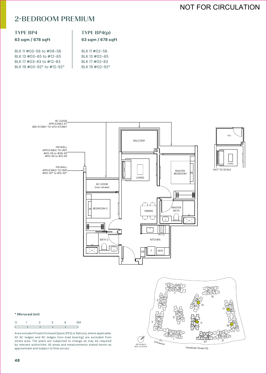 Parktown Residence 2-Bedroom floorplan 7