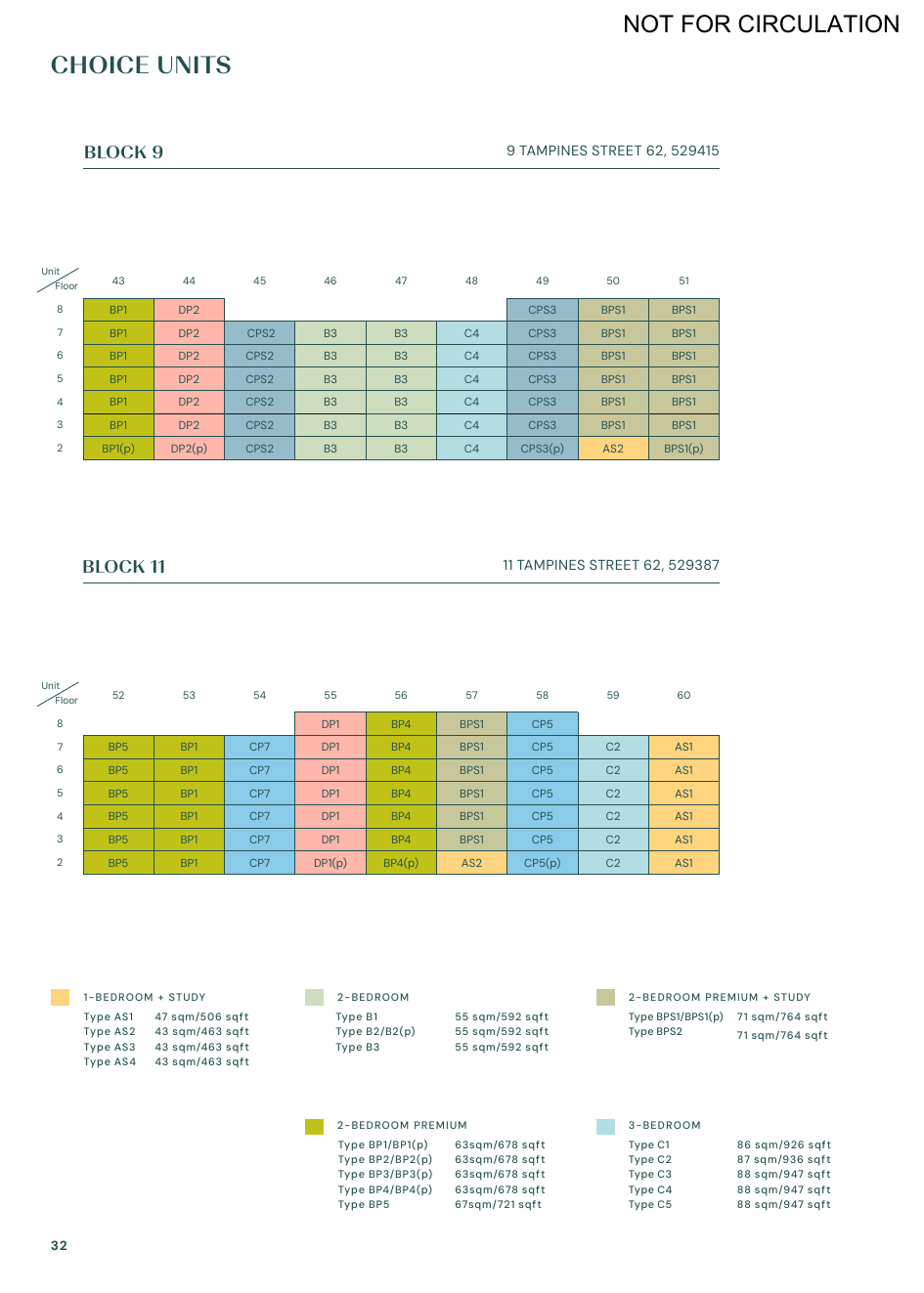 Parktown Residence distribution chart page 4