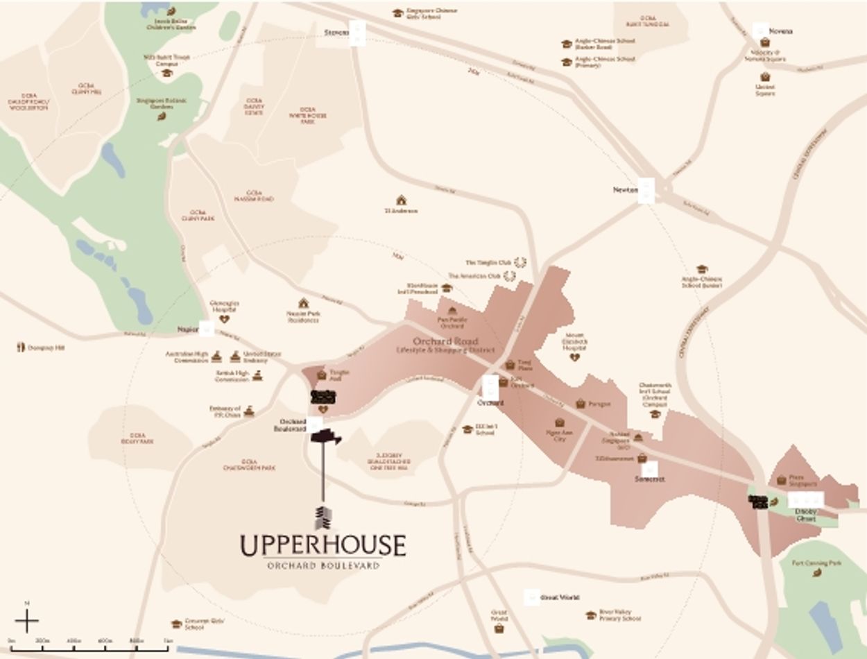 Upperhouse location map