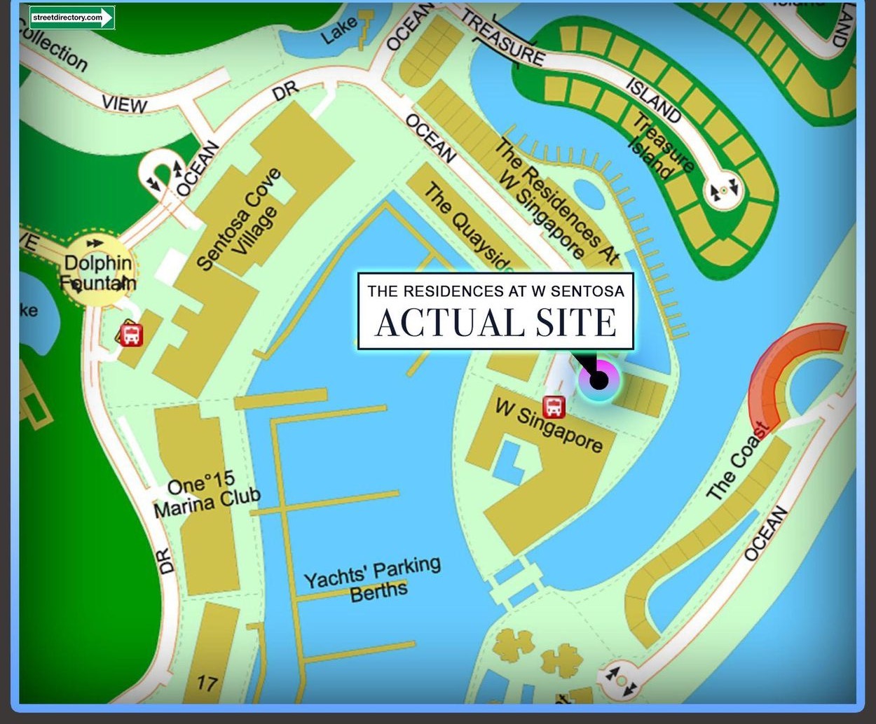 The Residences at W Singapore Sentosa Cove location plan
